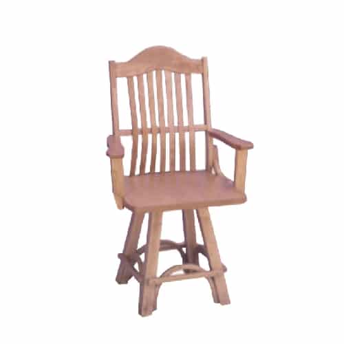 amish counter height arm swivel chairchair