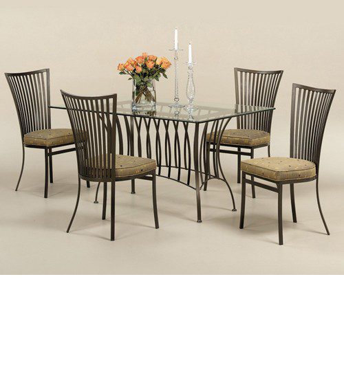 Genesis Rectangular Johnston Casuals Dining Set Barstools and