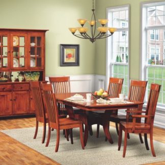 daniels amish Galveston Table with Carleton Chairs